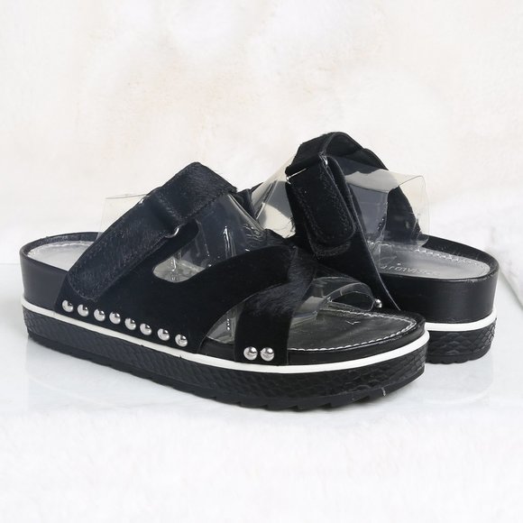 Donald J. Pliner Calf Hair Lug Platform Sandals | Size 8 - Picture 2 of 11